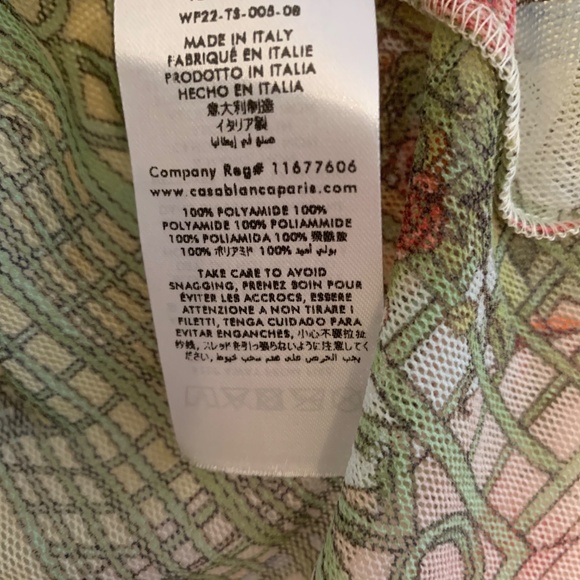 Casablanca L'Amour En Fleur Mesh Top - Picture 4 of 9